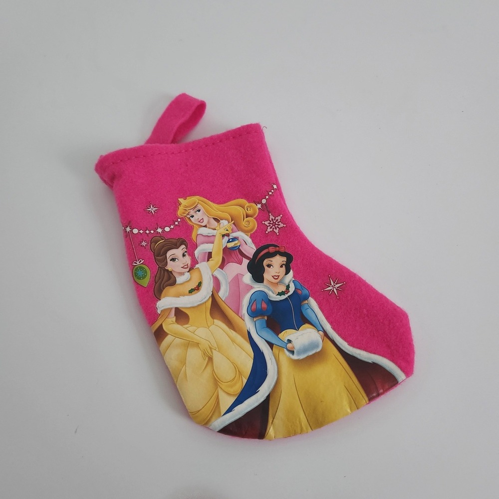 Disney Princess Mini Christmas Stocking Belle Aurora Snow‎ White 7 Inch